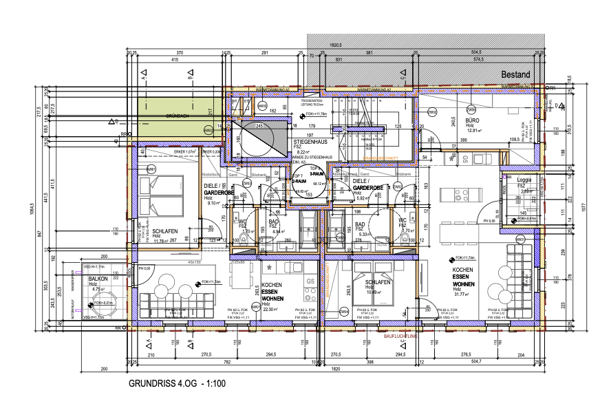Grundriss 4. Obergeschoss